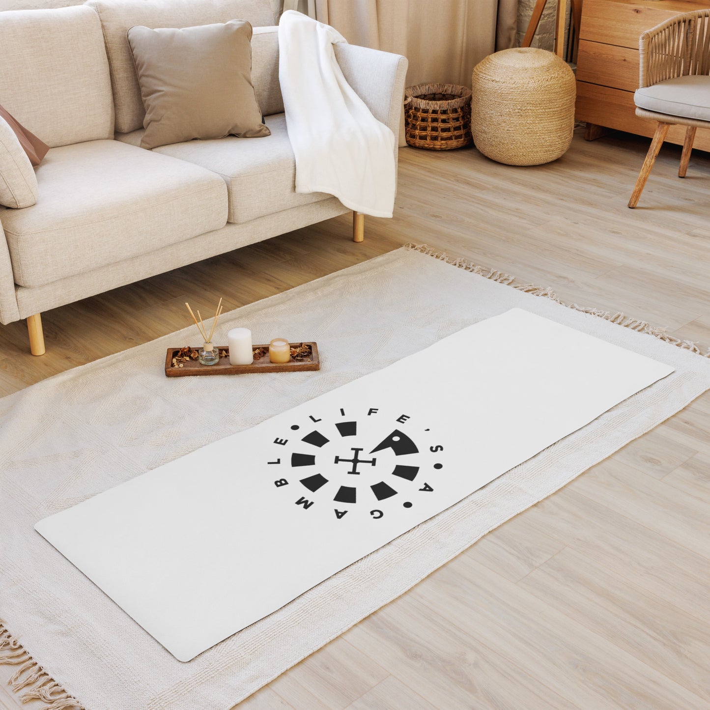 LAG Life’s A Gamble Circle Black Yoga mat