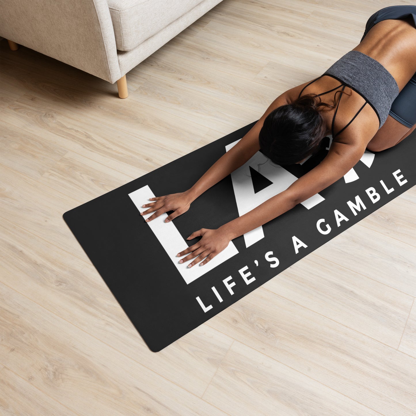 LAG Life’s A Gamble White Yoga mat