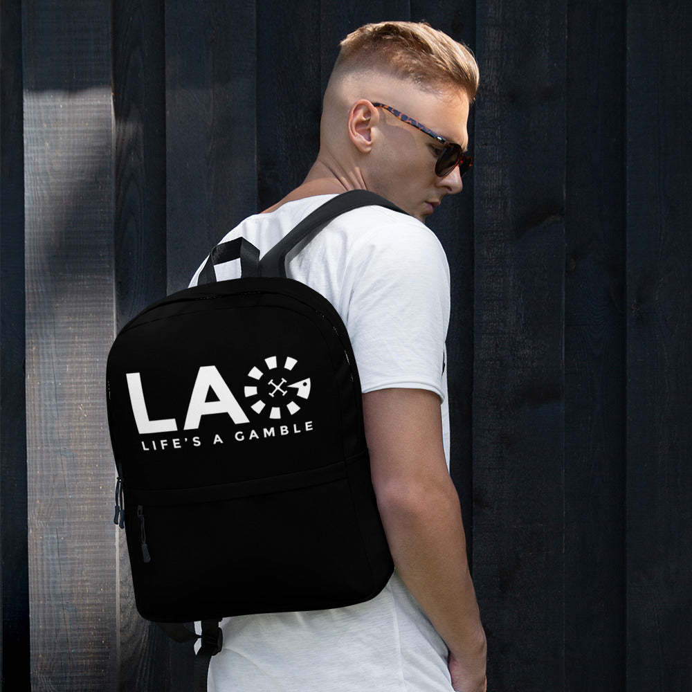 LAG Life's A Gamble White Backpack