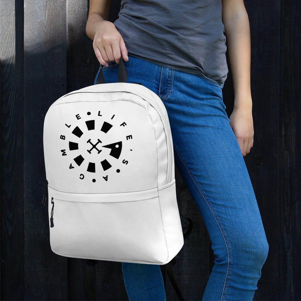 LAG Life's A Gamble Circle Black Backpack