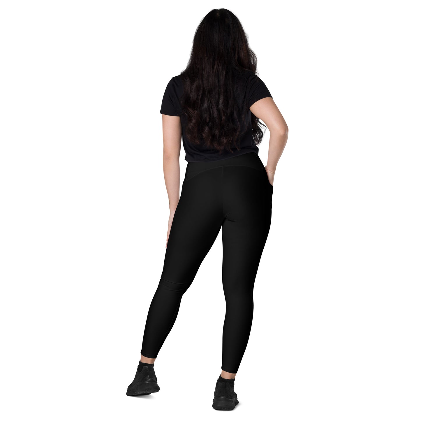LAG Life's A Gamble Circle White Crossover leggings with pockets