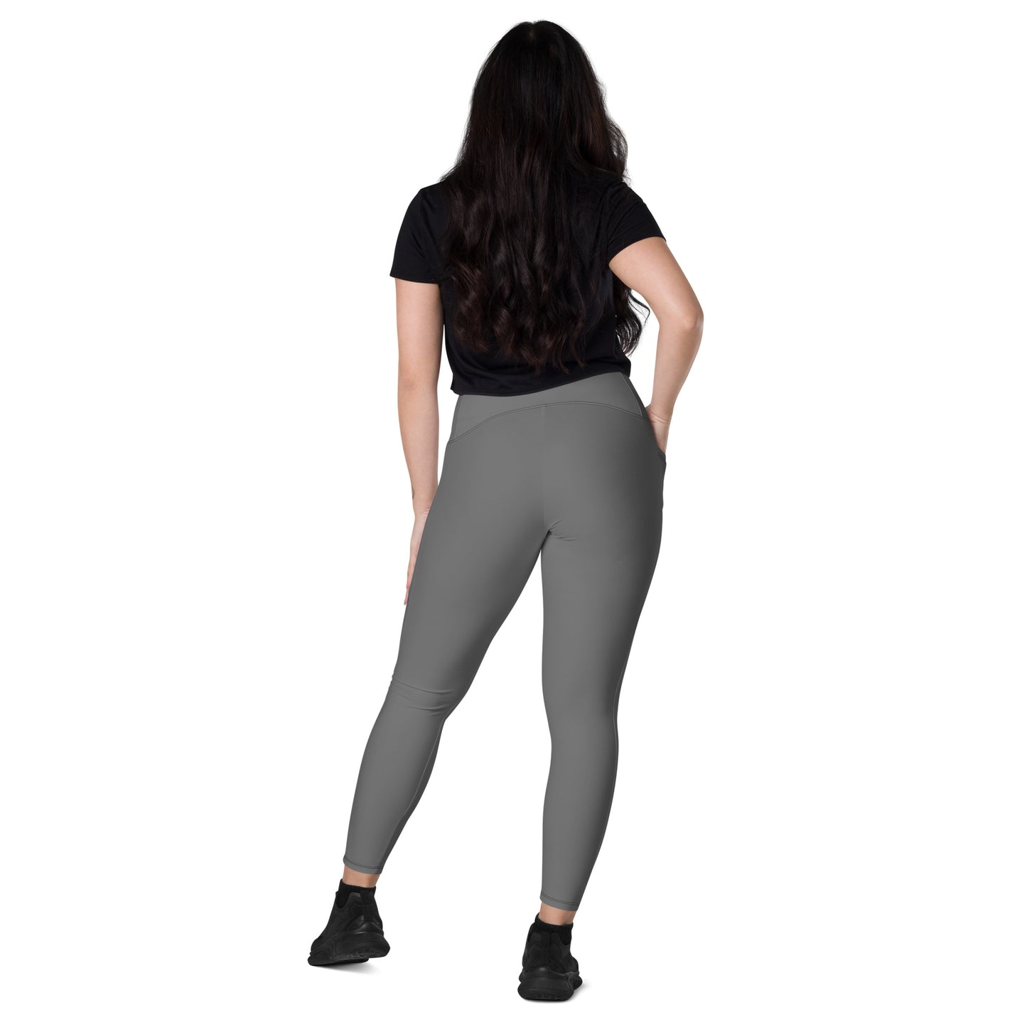 LAG Life's A Gamble Black Crossover leggings with pockets