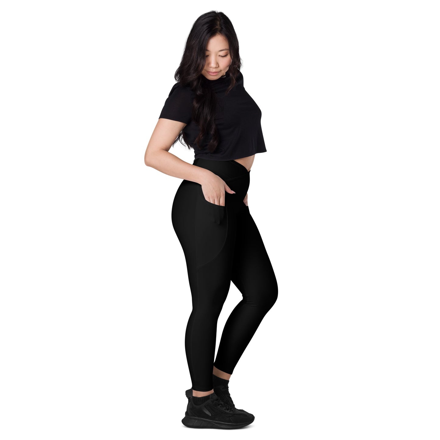 LAG Life's A Gamble Circle White Crossover leggings with pockets