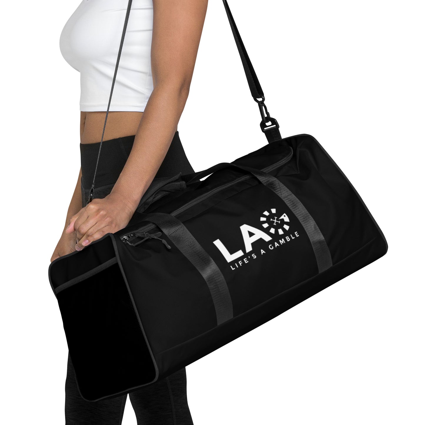 LAG Life's A Gamble White Duffle bag