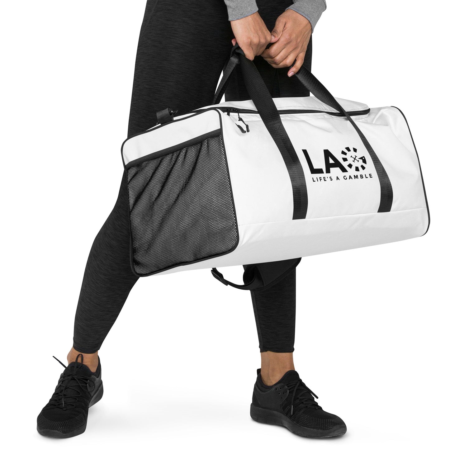 LAG Life's A Gamble Black Duffle bag