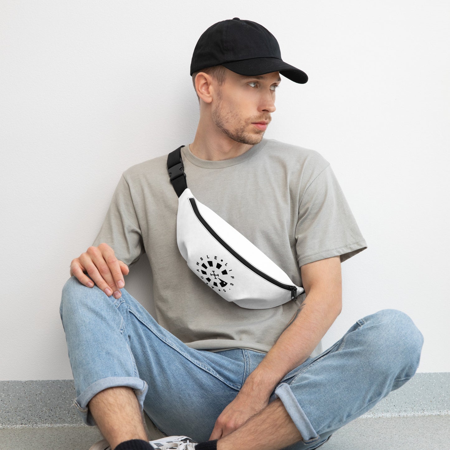 LAG Life's A Gamble Circle Black Fanny Pack