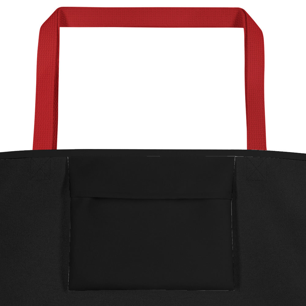 Big G White All-Over Print Large Tote Bag