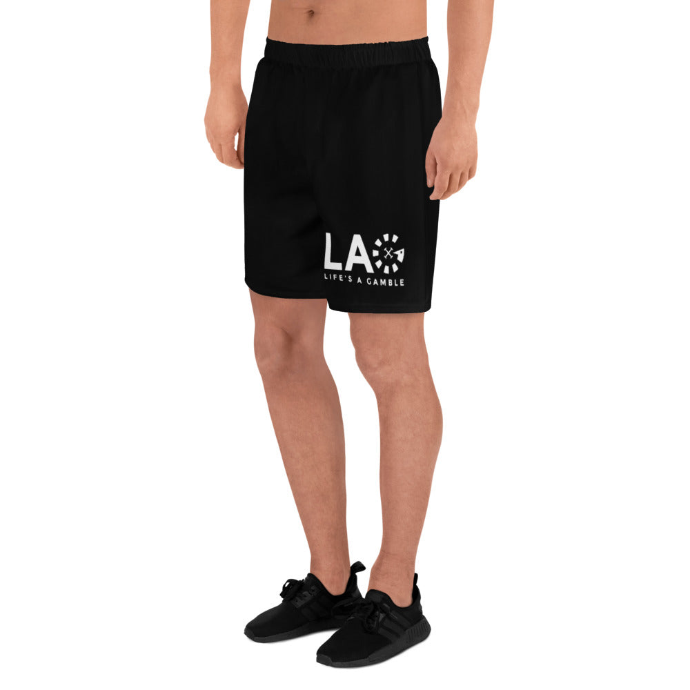 LAG Life's A Gamble White Men's Hoochie Daddy Shorts
