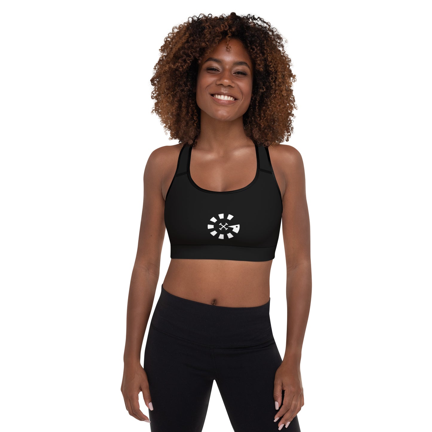 Big G White Padded Sports Bra
