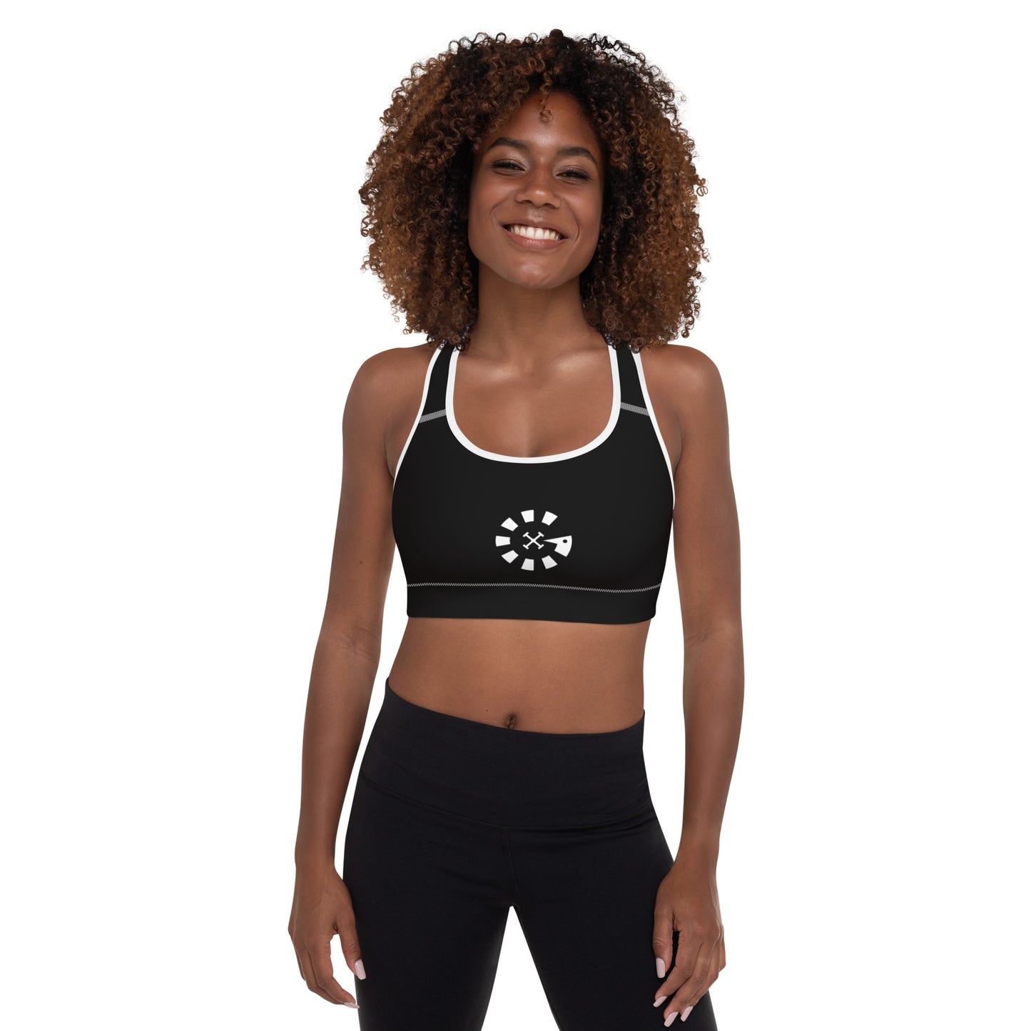 Big G White Padded Sports Bra