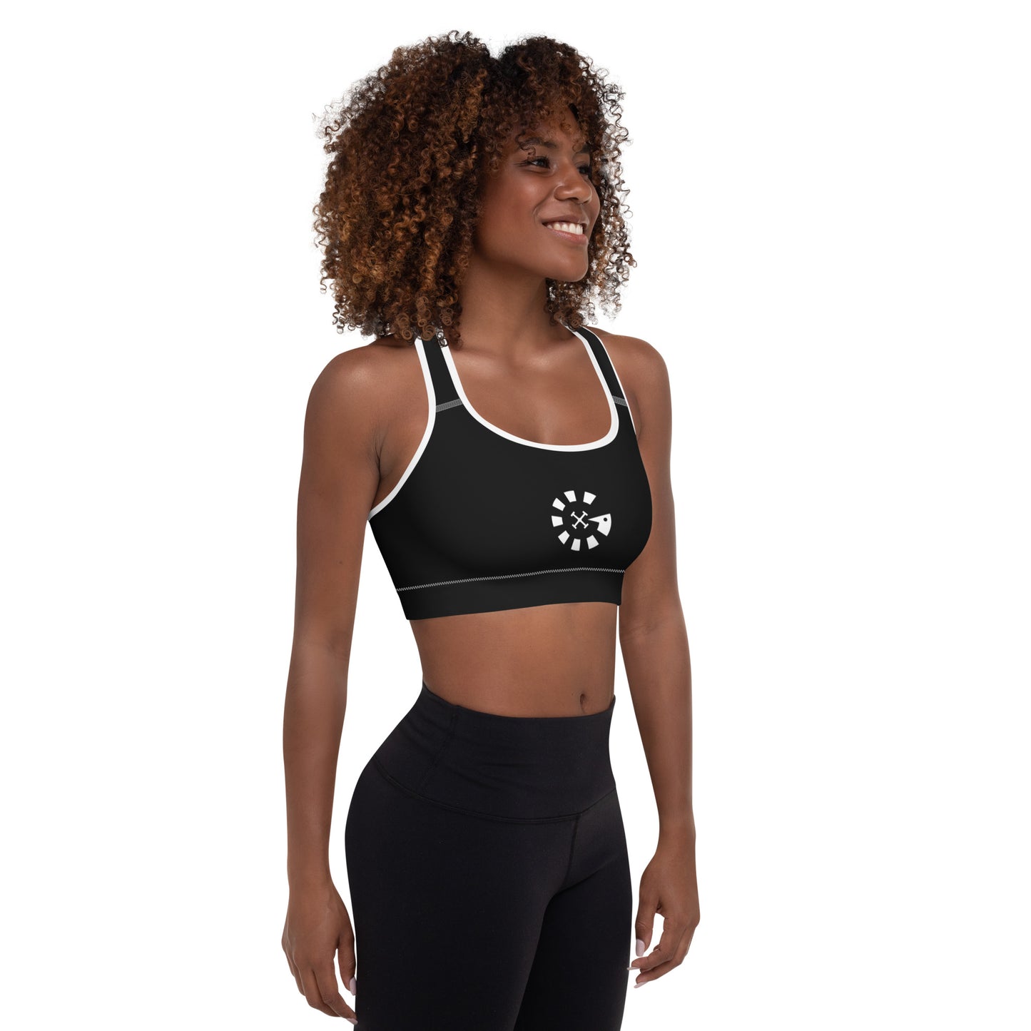 Big G White Padded Sports Bra