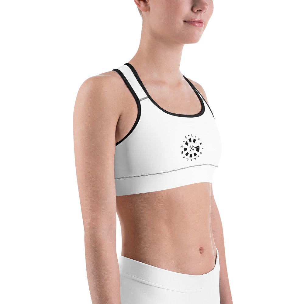 LAG Life's A Gamble Circle Black Sports bra