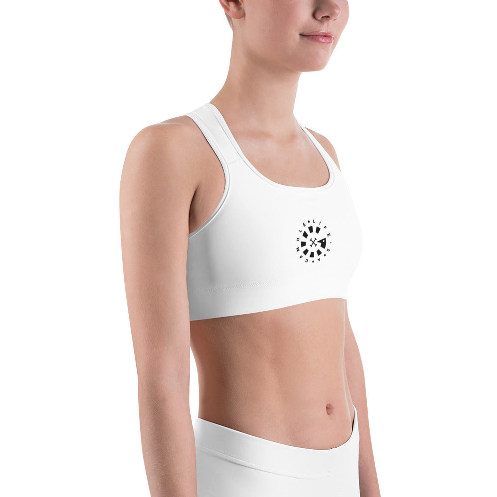 LAG Life's A Gamble Circle Black Sports bra