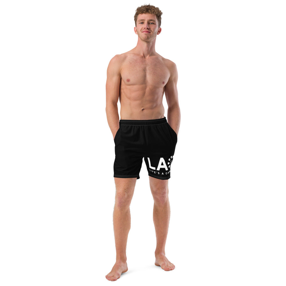 LAG Life's A Gamble White Men's swim trunks