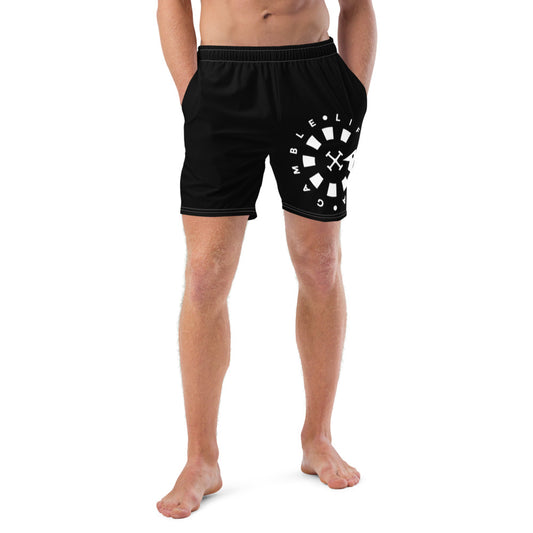 LAG Life's A Gamble Circle White Men's swim trunks