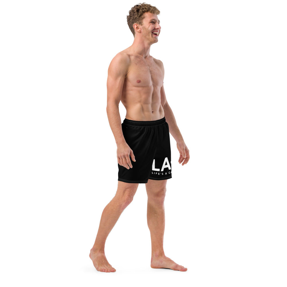 LAG Life's A Gamble White Men's swim trunks