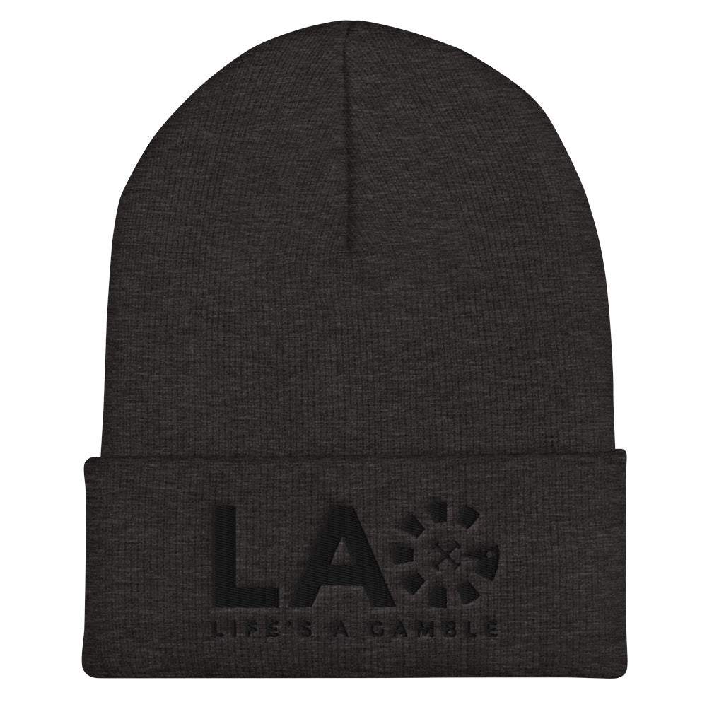 LAG Life's A Gamble Black Cuffed Beanie