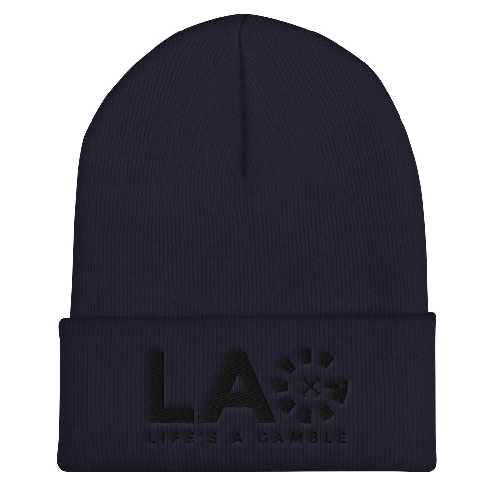 LAG Life's A Gamble Black Cuffed Beanie