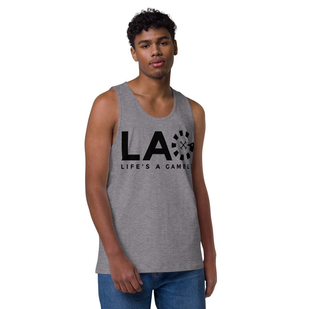 LAG Life's A Gamble Black Men’s premium tank top
