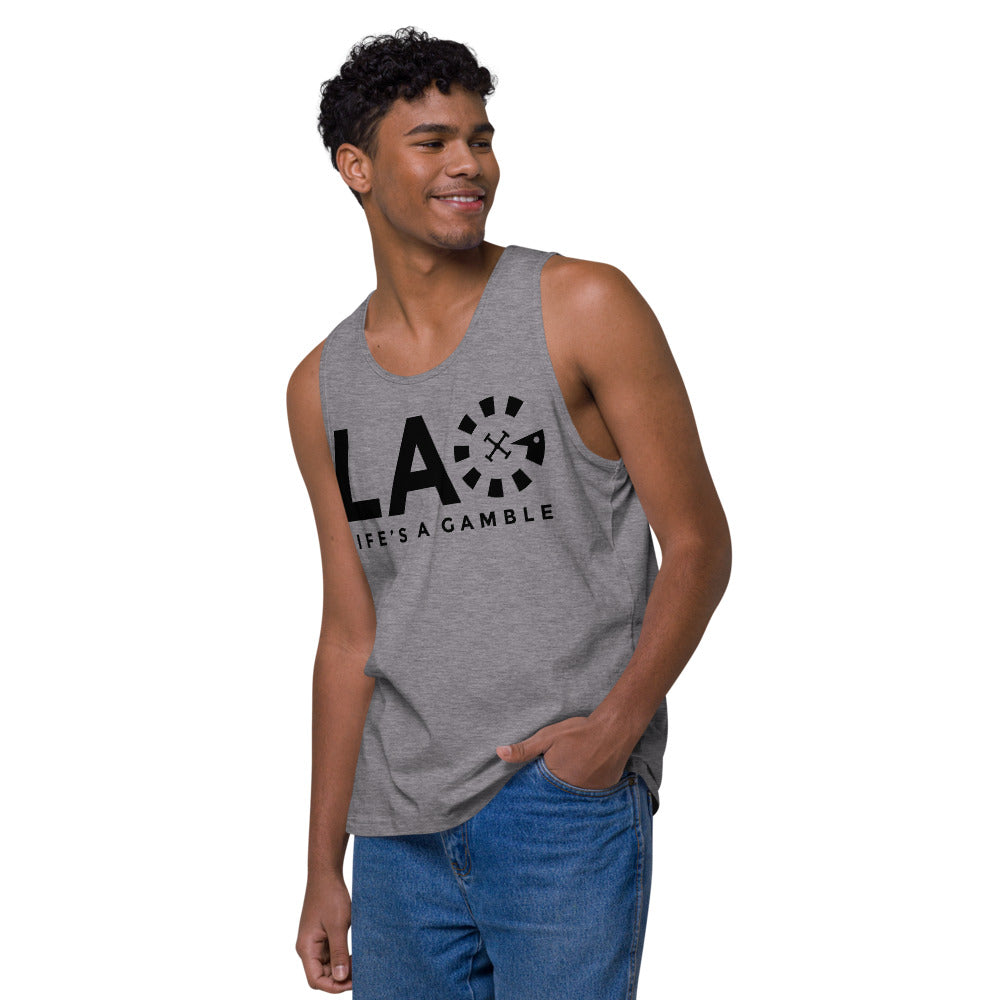LAG Life's A Gamble Black Men’s premium tank top