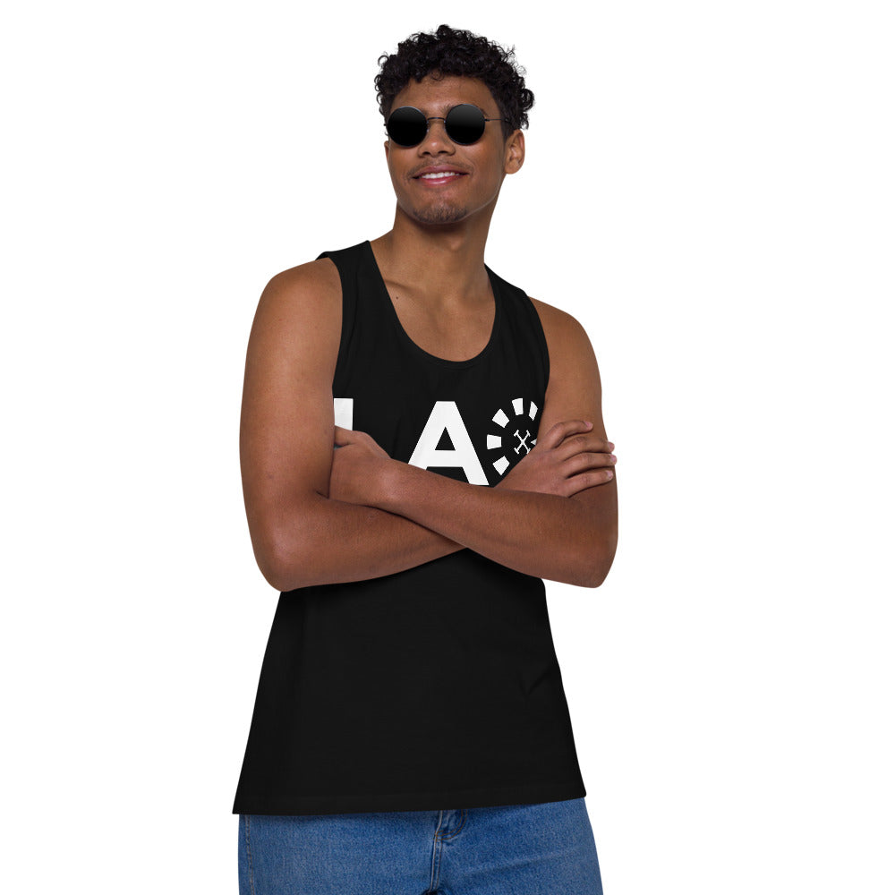 LAG Life's A Gamble White Men’s premium tank top