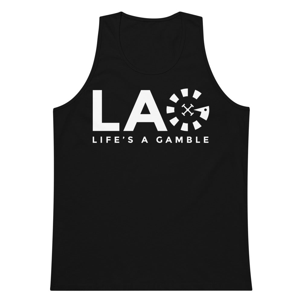 LAG Life's A Gamble White Men’s premium tank top