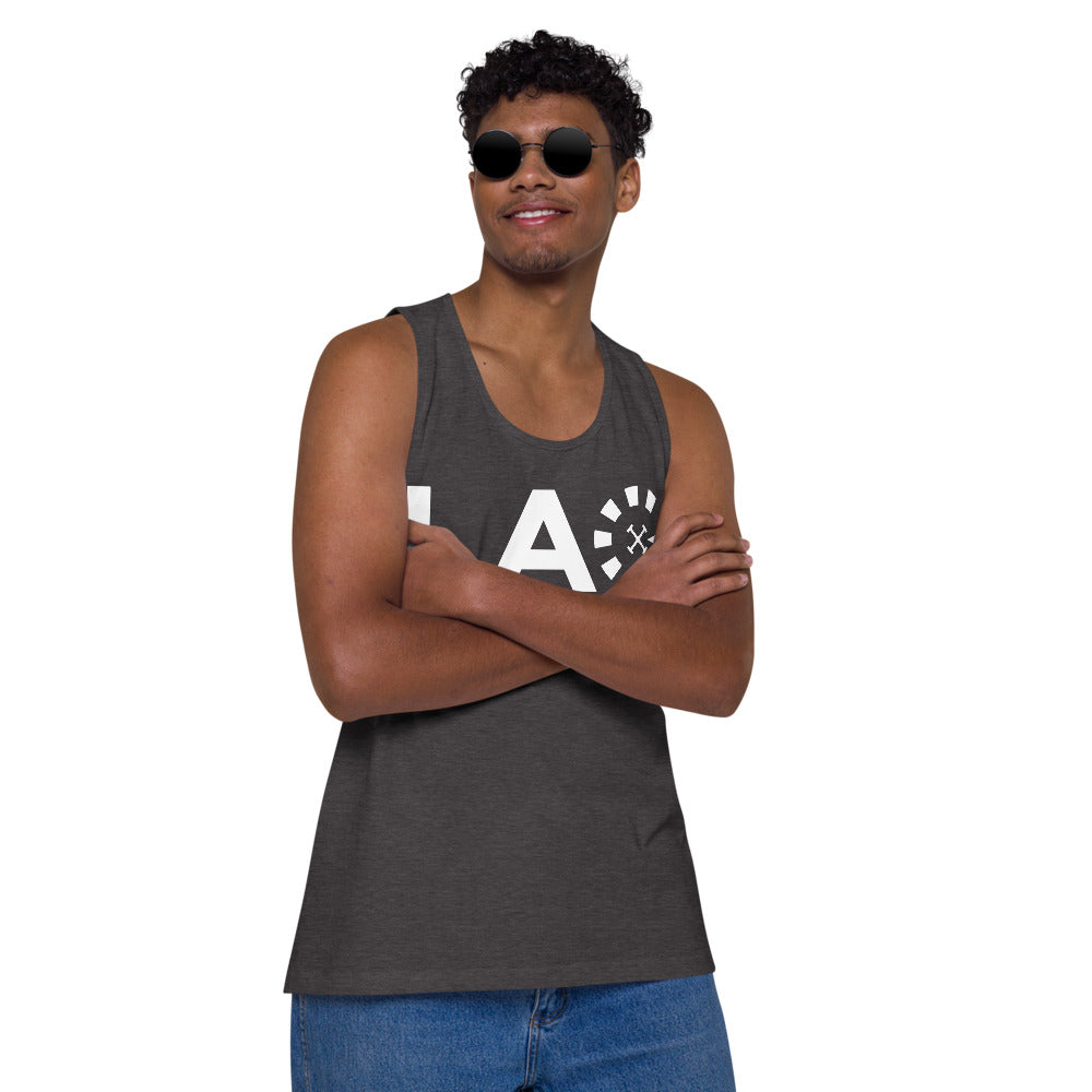 LAG Life's A Gamble White Men’s premium tank top
