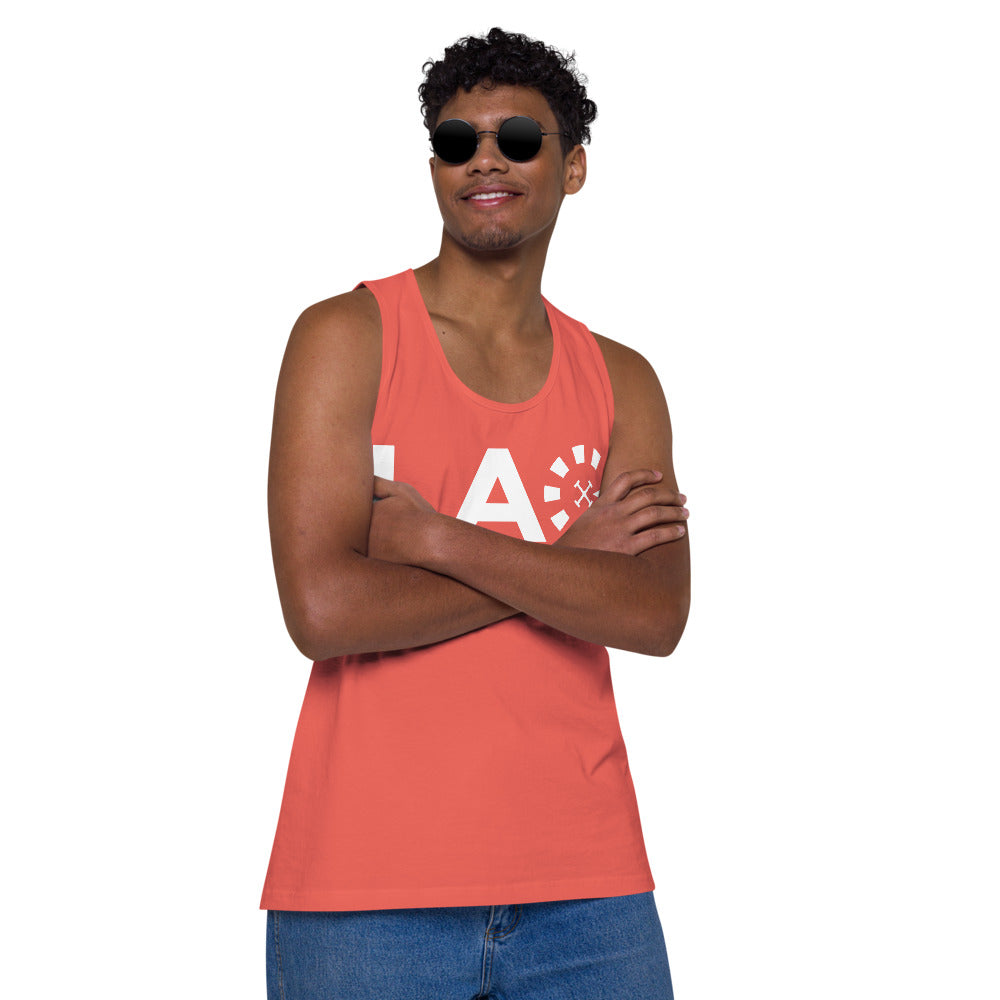 LAG Life's A Gamble White Men’s premium tank top