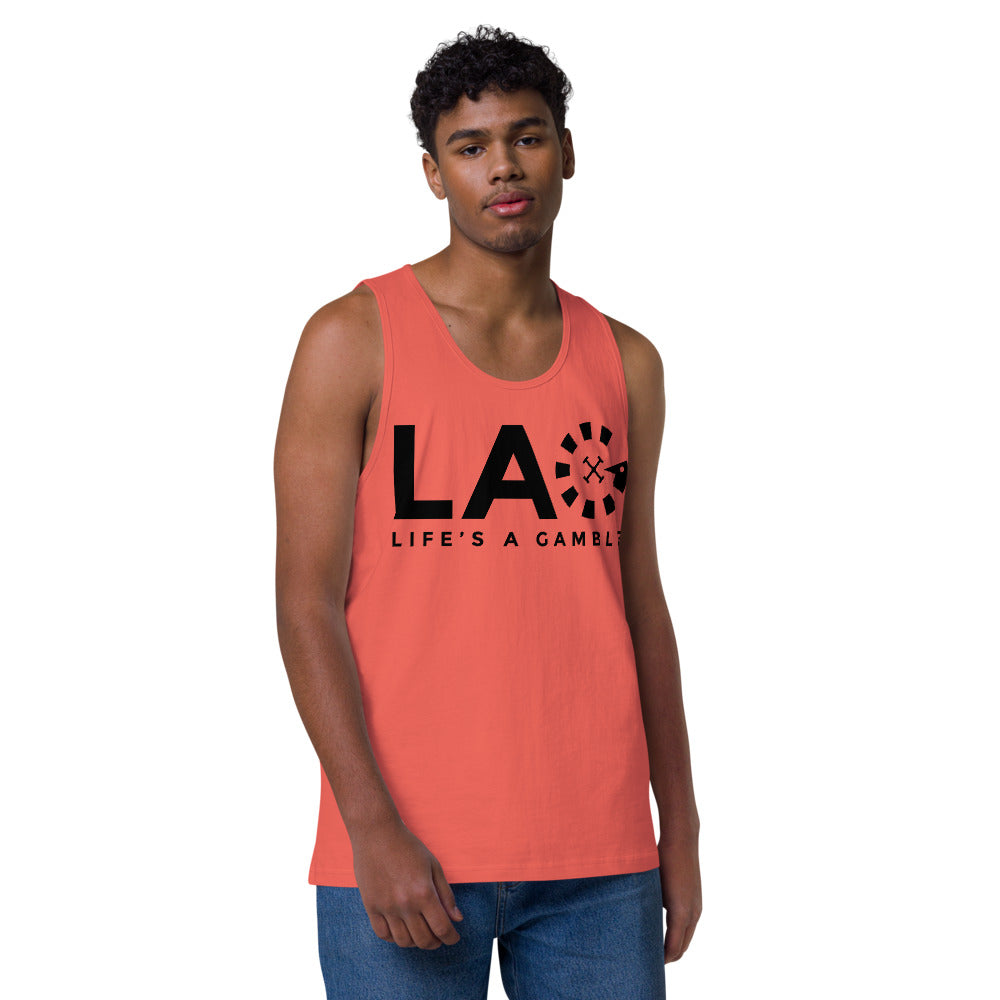 LAG Life's A Gamble Black Men’s premium tank top