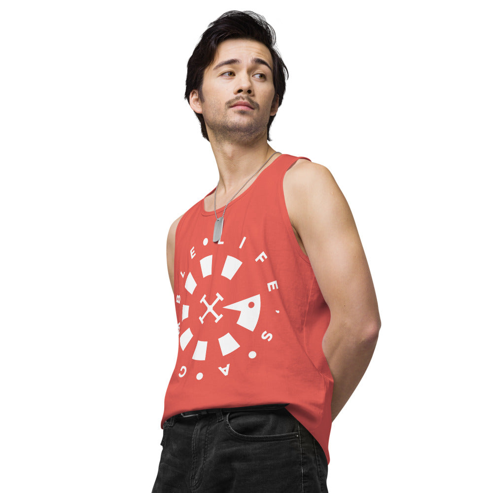 LAG Life's A Gamble Circle White Men’s premium tank top
