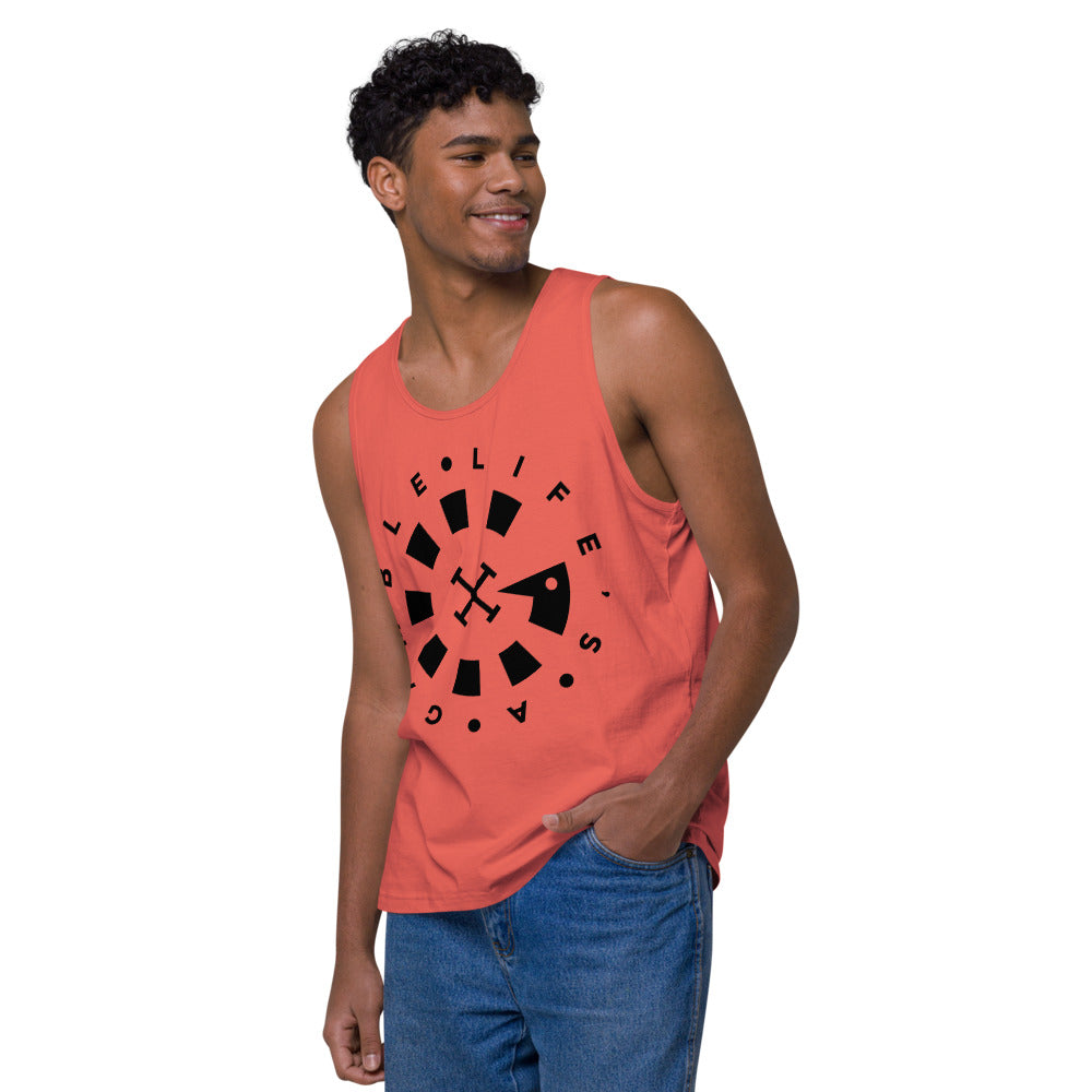 LAG Life's a Gamble Circle Black Men’s premium tank top
