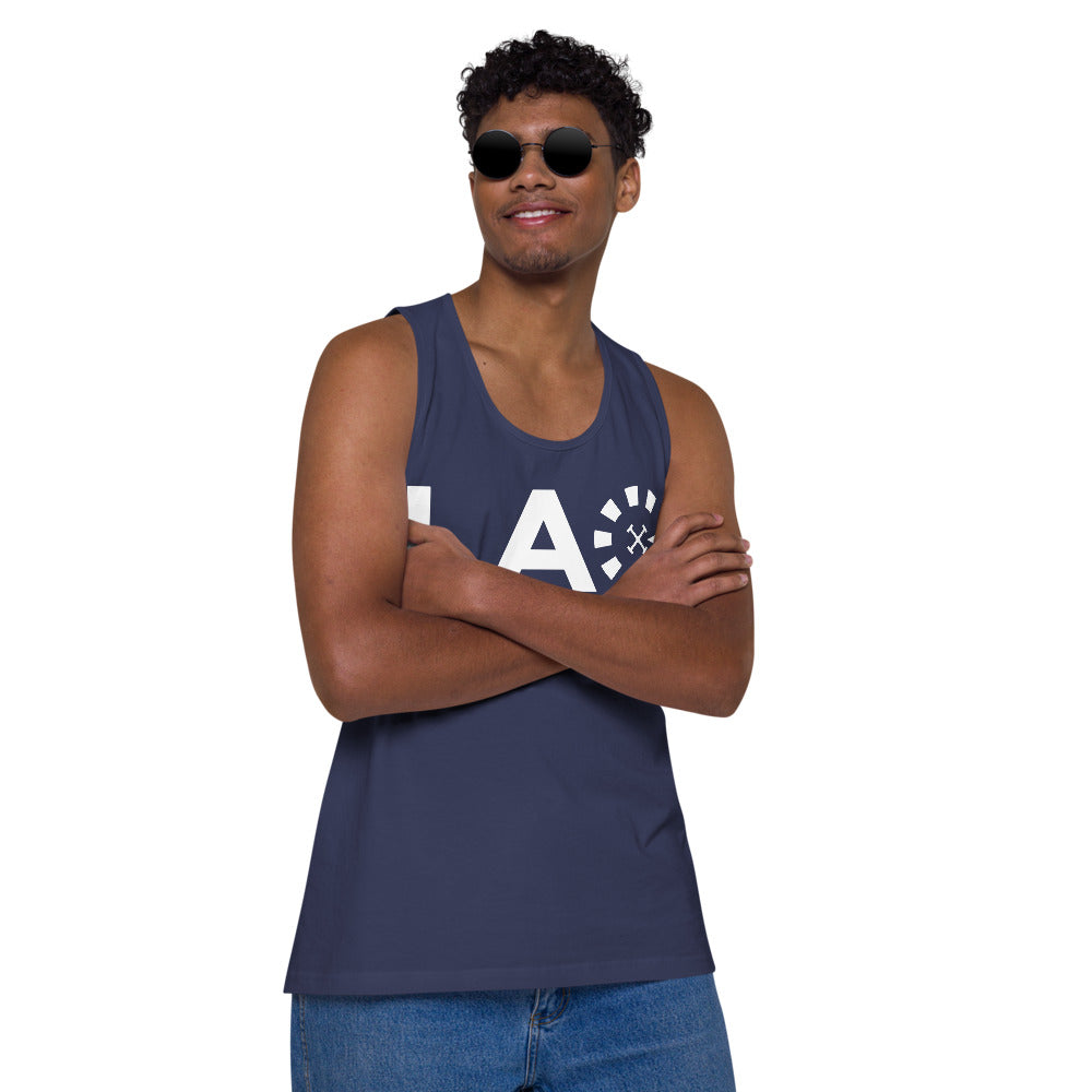 LAG Life's A Gamble White Men’s premium tank top