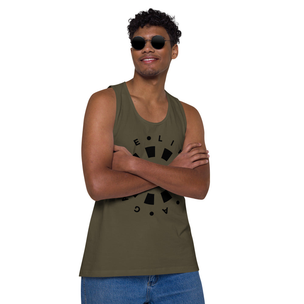 LAG Life's a Gamble Circle Black Men’s premium tank top
