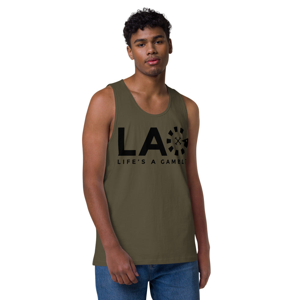 LAG Life's A Gamble Black Men’s premium tank top