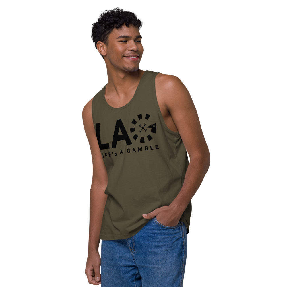LAG Life's A Gamble Black Men’s premium tank top
