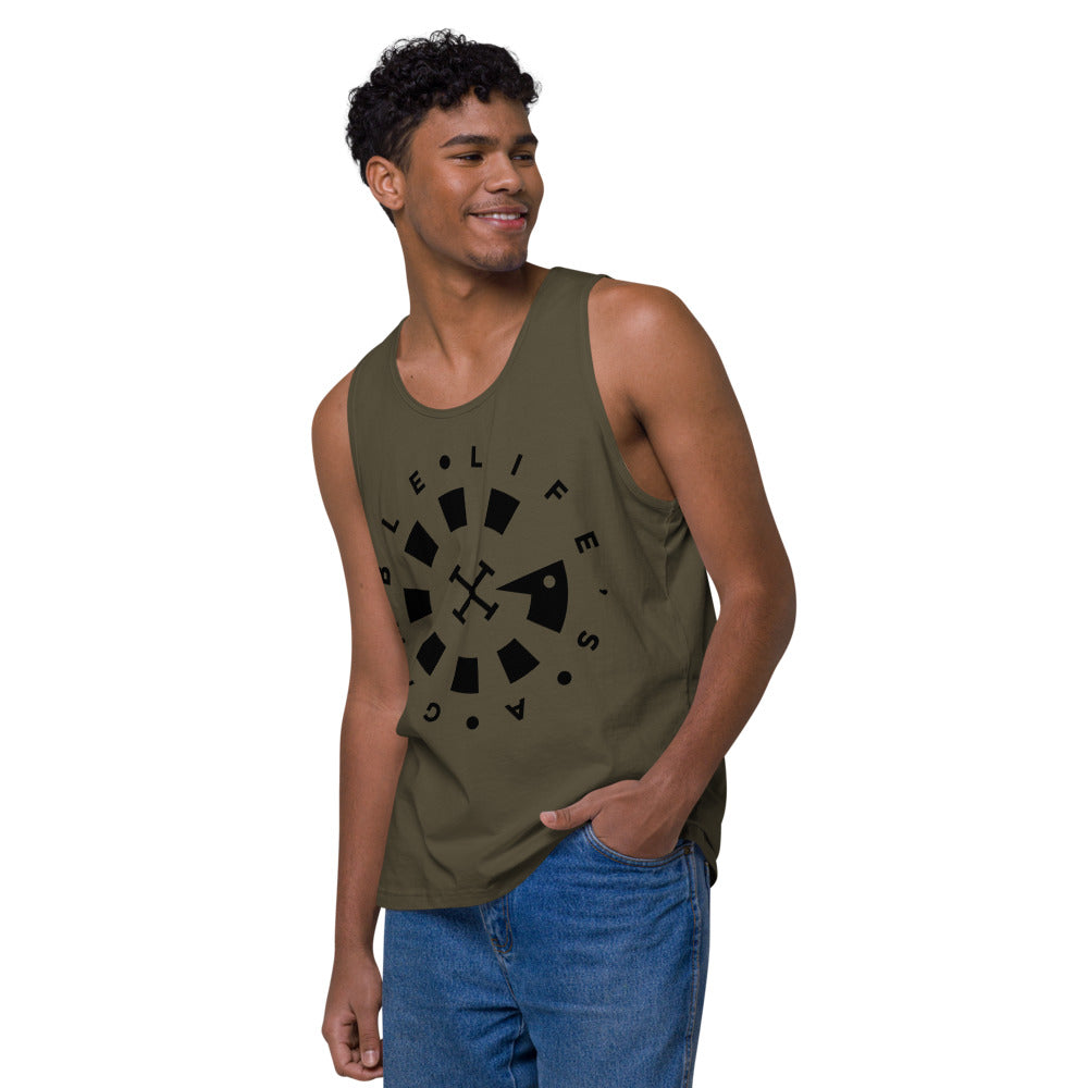 LAG Life's a Gamble Circle Black Men’s premium tank top