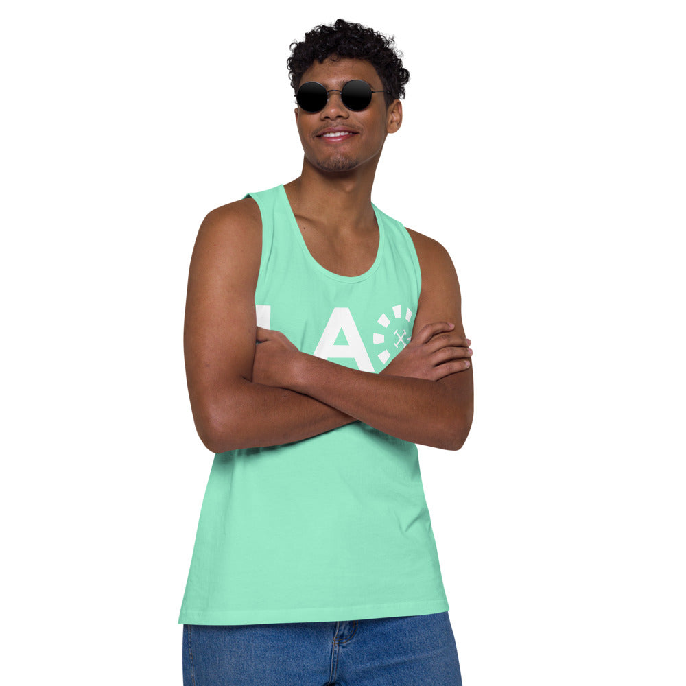LAG Life's A Gamble White Men’s premium tank top