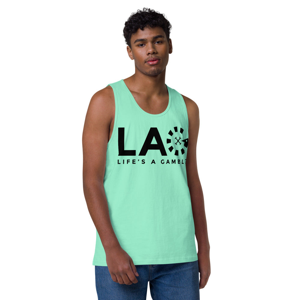LAG Life's A Gamble Black Men’s premium tank top