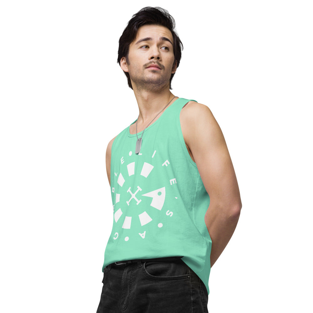 LAG Life's A Gamble Circle White Men’s premium tank top
