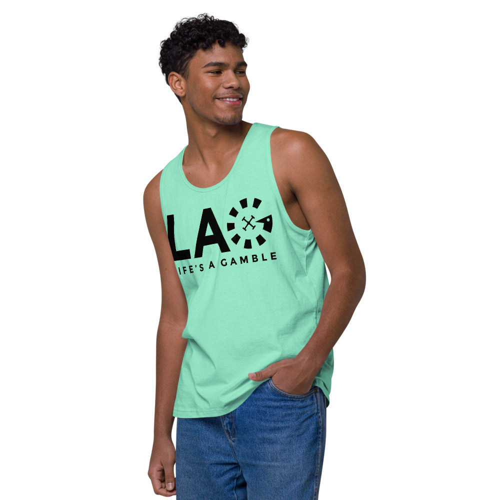 LAG Life's A Gamble Black Men’s premium tank top