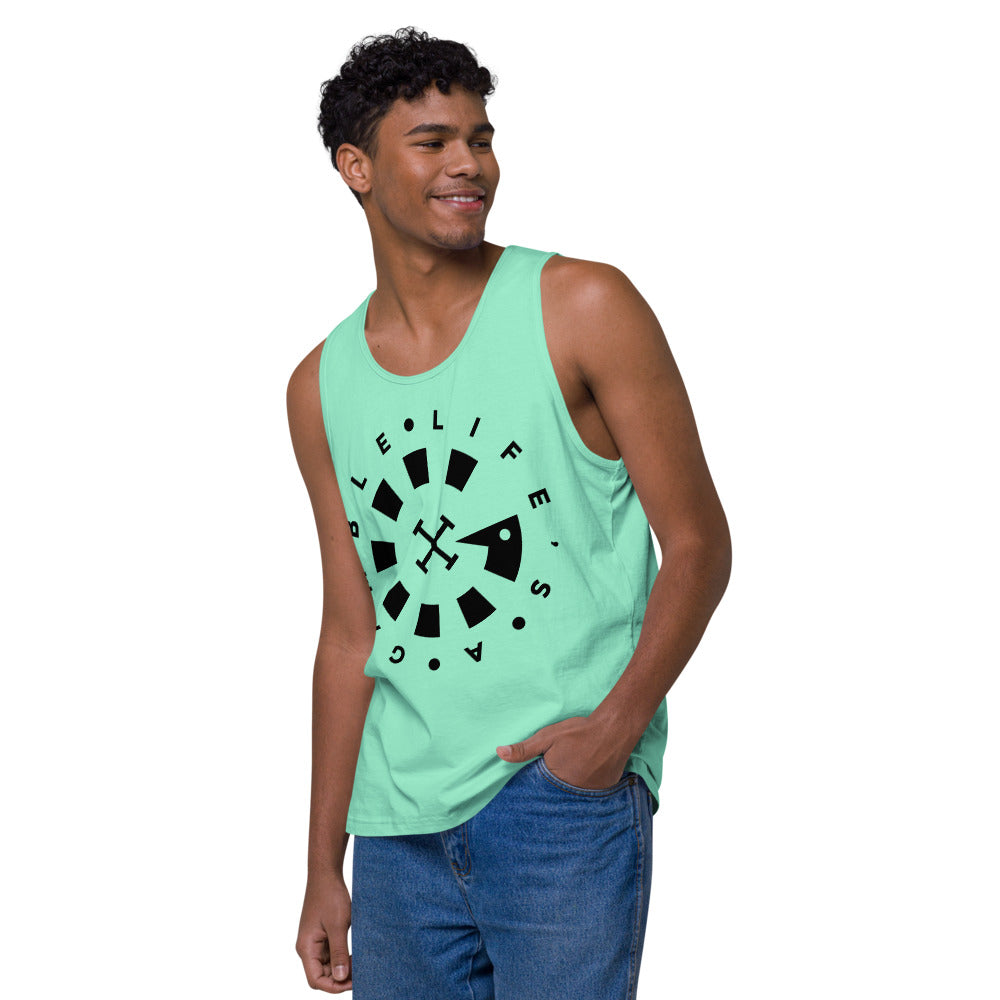 LAG Life's a Gamble Circle Black Men’s premium tank top