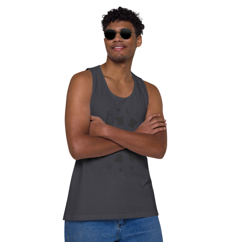 LAG Life's a Gamble Circle Black Men’s premium tank top