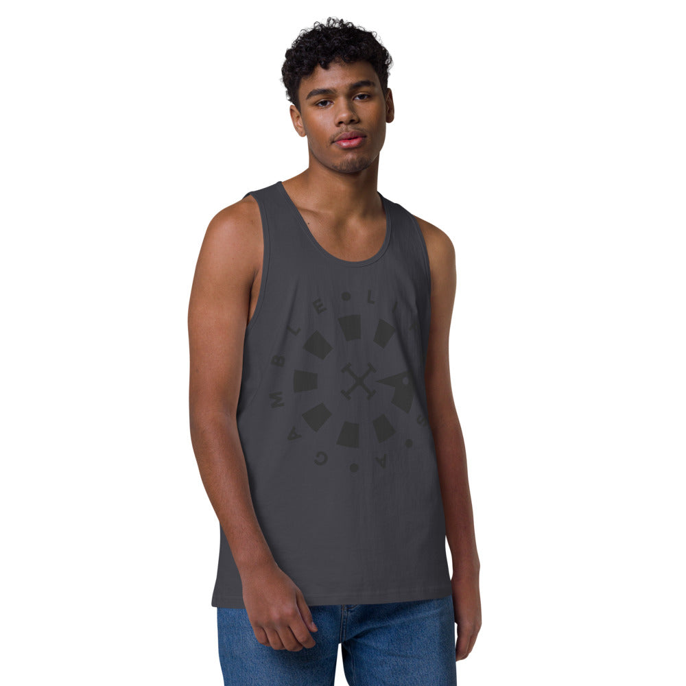 LAG Life's a Gamble Circle Black Men’s premium tank top