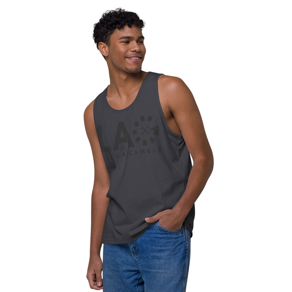 LAG Life's A Gamble Black Men’s premium tank top