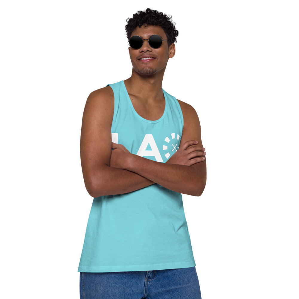 LAG Life's A Gamble White Men’s premium tank top