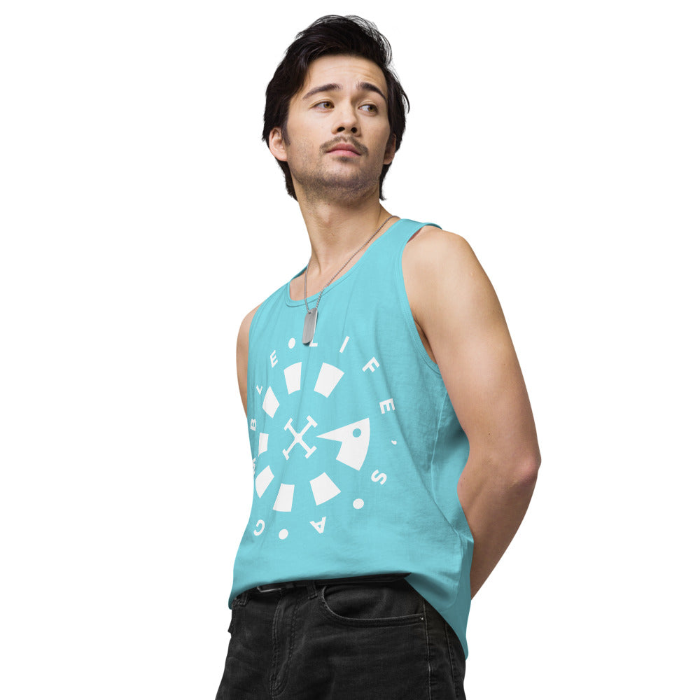 LAG Life's A Gamble Circle White Men’s premium tank top