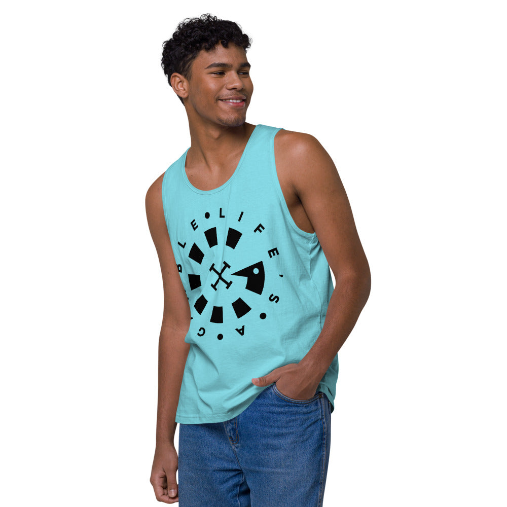 LAG Life's a Gamble Circle Black Men’s premium tank top