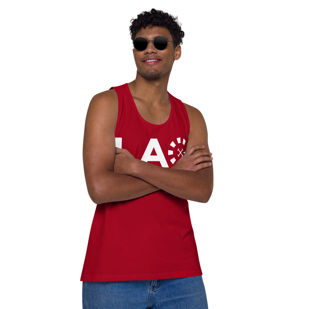 LAG Life's A Gamble White Men’s premium tank top