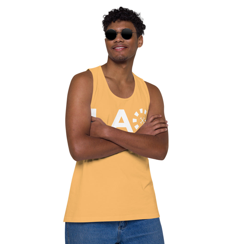 LAG Life's A Gamble White Men’s premium tank top