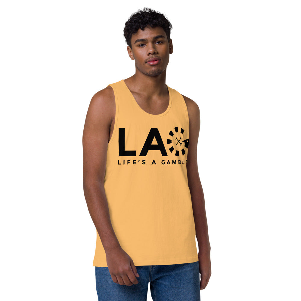 LAG Life's A Gamble Black Men’s premium tank top